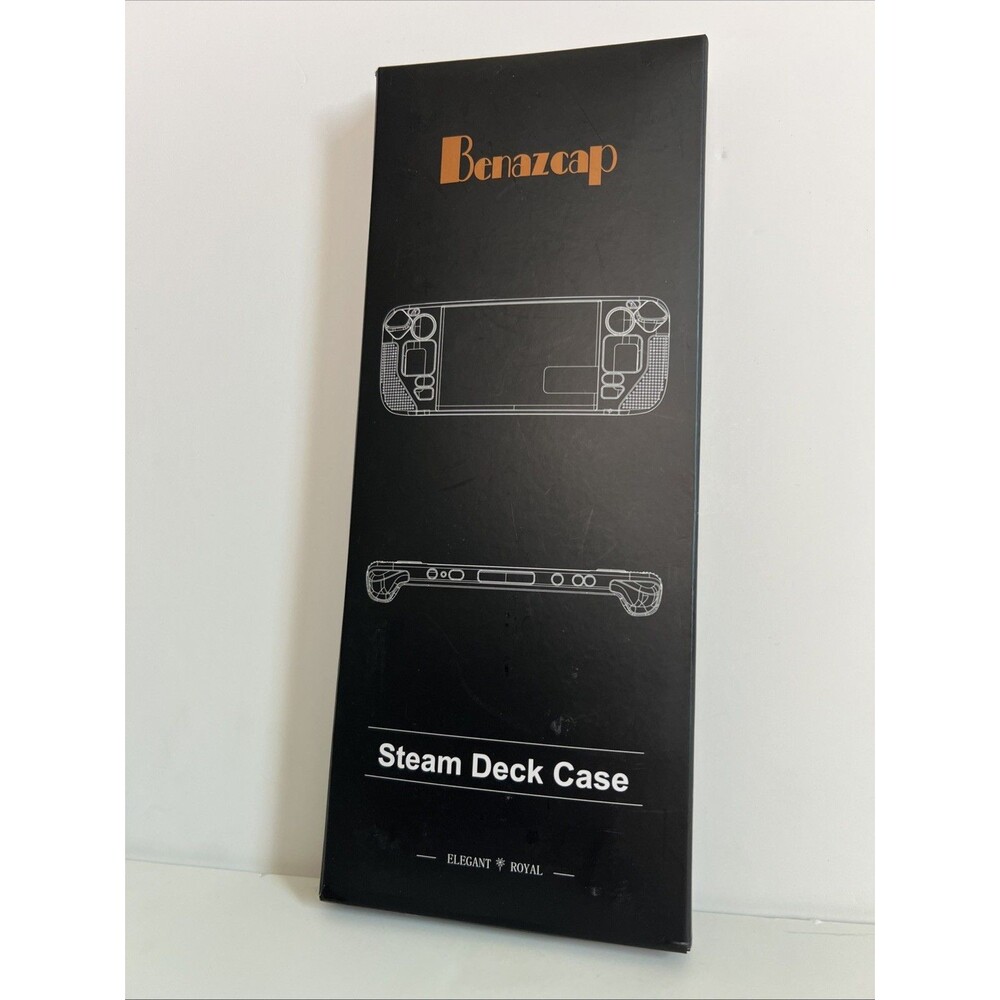 Benazcap Silicone Case Protective Cover Steam Deck Black Shock Absorb Cutouts